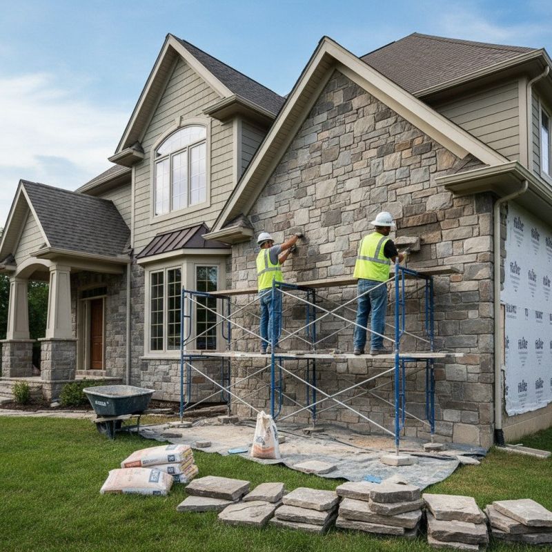 Stone Siding Installation