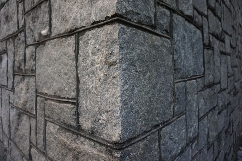 Close-up of Stone Installation Details